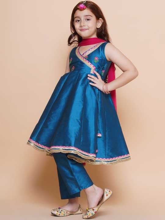 Ynf Chanderi Silk KESH642 033 Kids Wear Wholesale Kids Traditional Outfits Kids Kurta Pajama Kids Festive Wear Manufacturer- Kids Exports