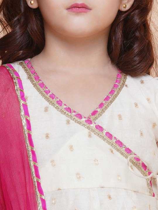 Ynf Chanderi Silk KESH642 08 Kids Wear Wholesale Kids Sharara Kids Traditional Outfits Kids Wedding Outfits Manufacturer- Kids Exports