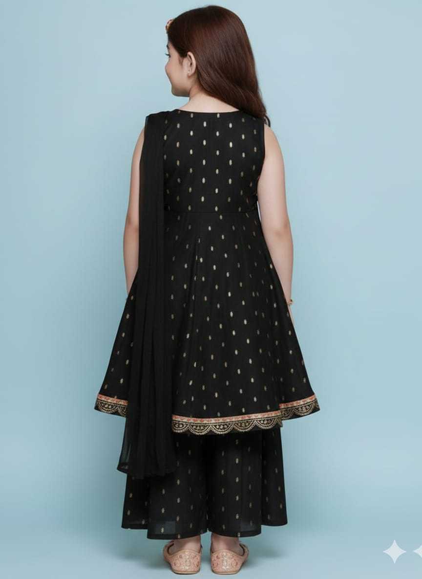 Ynf Chanderi Silk KESH642 08 Kids Wear Wholesale Kids Sharara Kids Traditional Outfits Kids Wedding Outfits Manufacturer- Kids Exports