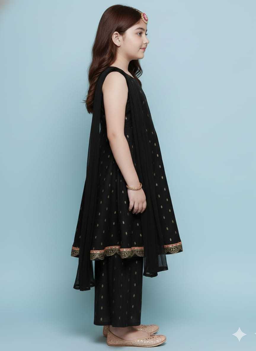 Ynf Chanderi Silk KESH642 08 Kids Wear Wholesale Kids Sharara Kids Traditional Outfits Kids Wedding Outfits Manufacturer- Kids Exports