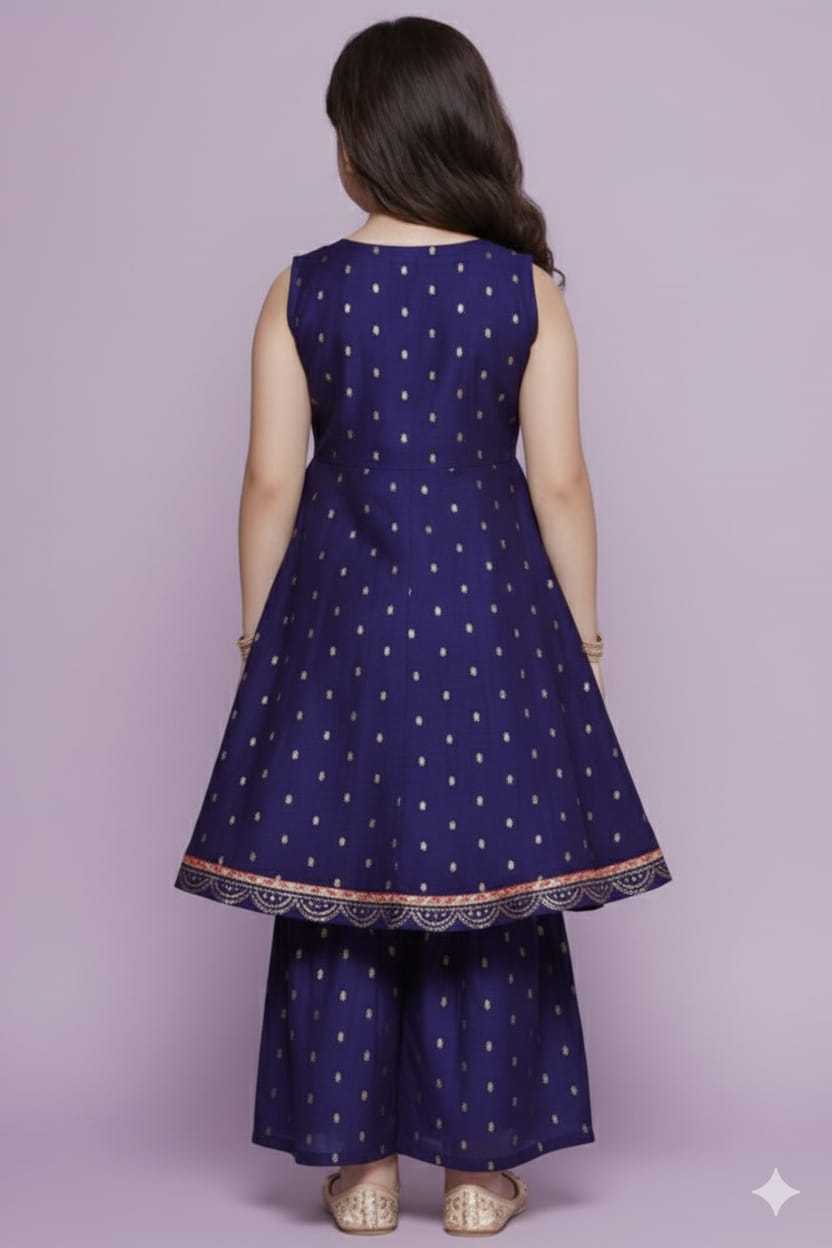 Ynf Chanderi Silk KESH642 08 Kids Wear Wholesale Kids Sharara Kids Traditional Outfits Kids Wedding Outfits Manufacturer- Kids Exports