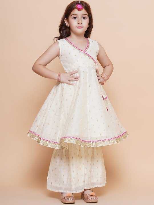 Ynf Chanderi Silk KESH642 SHARARA Kids Wear Festive Collections Wholesale Kids Sharara Kids Festive Wear Kids Wedding Outfits Manufacturer- Kids Exports