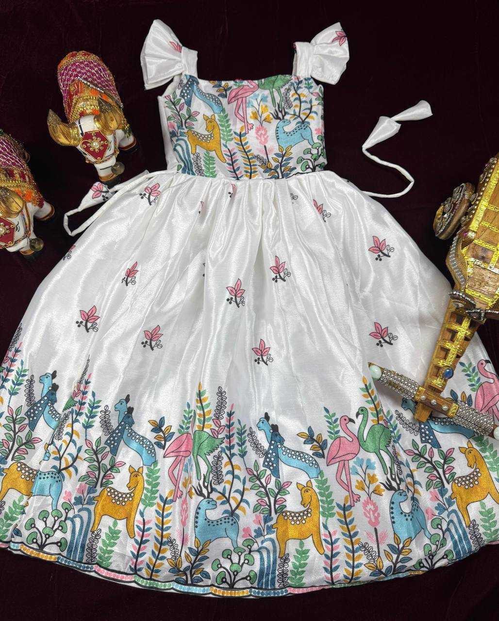 Ynf Chinon KESH642 046 Kids Wear Wholesale Kids Gown Ethnic Dresses For Kids Kids Ethnic Gowns Manufacturer- Kids Exports