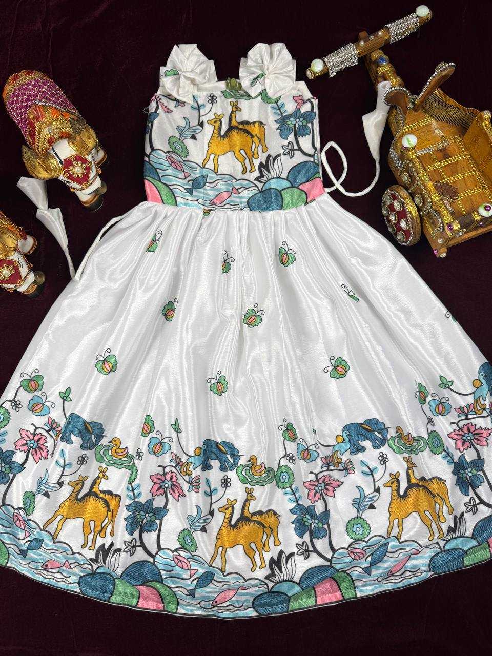 Ynf Chinon KESH642 046 Kids Wear Wholesale Kids Gown Ethnic Dresses For Kids Kids Ethnic Gowns Manufacturer- Kids Exports