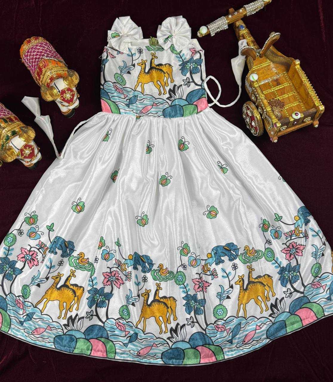 Ynf Chinon KESH642 046 Kids Wear Wholesale Kids Gown Ethnic Dresses For Kids Kids Ethnic Gowns Manufacturer- Kids Exports