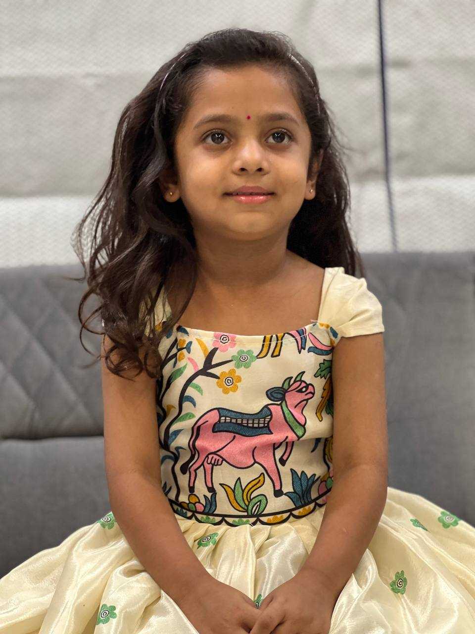 Ynf Chinon KESH642 046 Kids Wear Wholesale Kids Gown Ethnic Dresses For Kids Kids Ethnic Gowns Manufacturer- Kids Exports