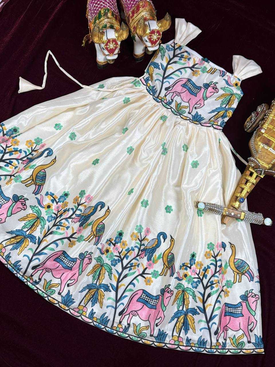 Ynf Chinon KESH642 046 Kids Wear Wholesale Kids Gown Ethnic Dresses For Kids Kids Ethnic Gowns Manufacturer- Kids Exports