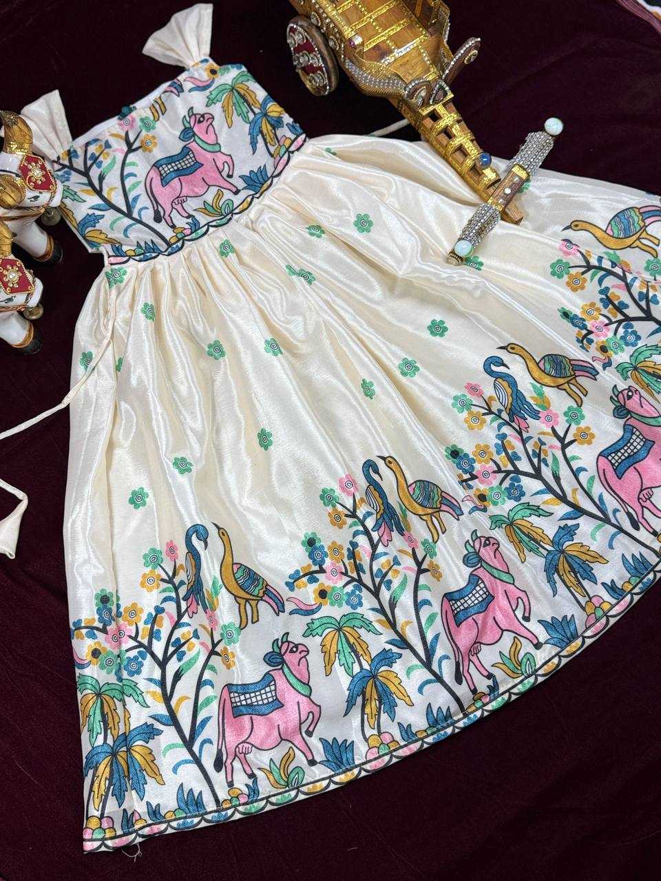 Ynf Chinon KESH642 046 Kids Wear Wholesale Kids Gown Ethnic Dresses For Kids Kids Ethnic Gowns Manufacturer- Kids Exports