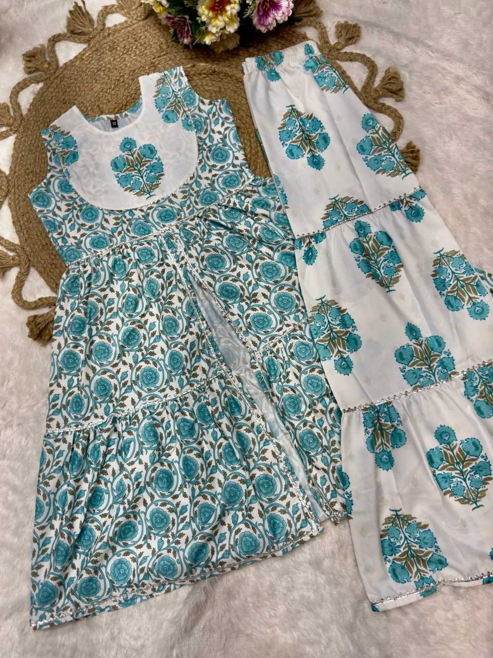 Ynf Cotton KESH642 011 Kids Wear Wholesale Kids Sharara Girls Kurti Kids Party Wear Ethnic Manufacturer- Kids Exports