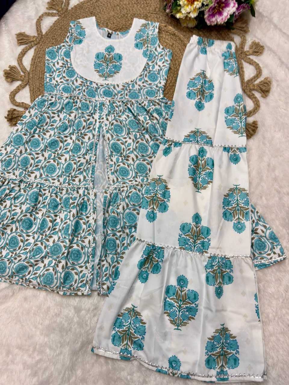 Ynf Cotton KESH642 011 Kids Wear Wholesale Kids Sharara Girls Kurti Kids Party Wear Ethnic Manufacturer- Kids Exports