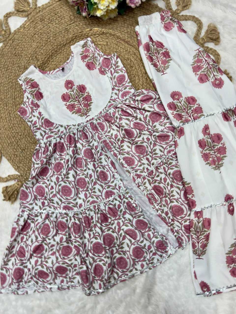Ynf Cotton KESH642 011 Kids Wear Wholesale Kids Sharara Girls Kurti Kids Party Wear Ethnic Manufacturer- Kids Exports