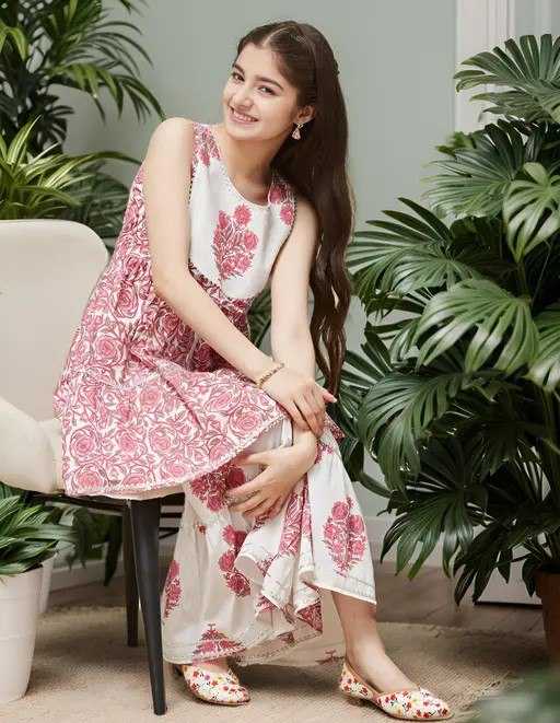 Ynf Cotton KESH642 011 Kids Wear Wholesale Kids Sharara Girls Kurti Kids Party Wear Ethnic Manufacturer- Kids Exports