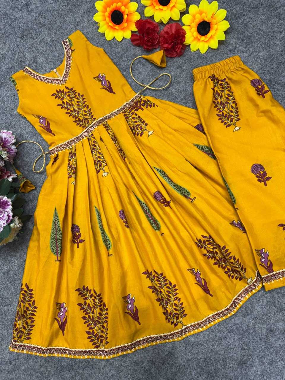 Ynf Cotton KESH642 017 Kids Wear Festive Collections Wholesale Girls Cotton Frocks Kids Festive Wear Kids Party Wear Ethnic Manufacturer- Kids Exports