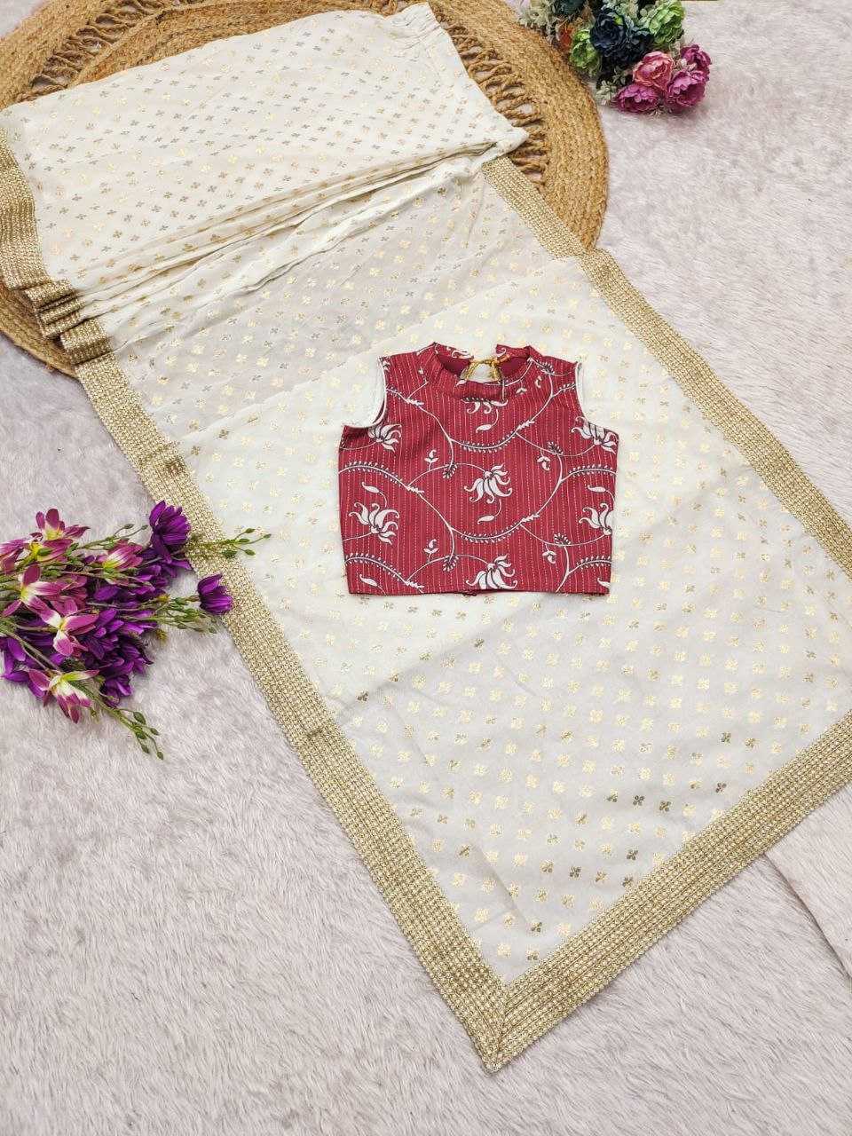 Ynf Dola Silk KESH505 003 Kids Wear Wholesale Kids Saree Dress Kids Festive Wear Kids Party Wear Ethnic Manufacturer- Kids Exports