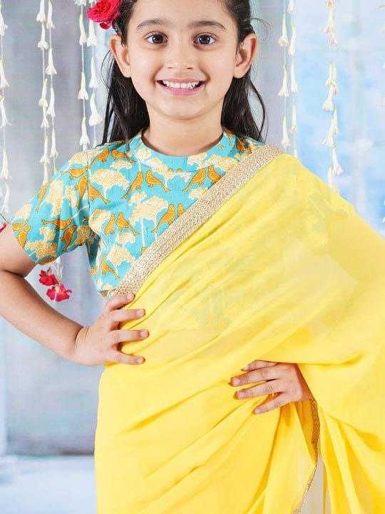 Ynf Dola Silk KESH505 006 Kids Wear Wholesale Kids Saree Dress Kids Traditional Outfits Kids Party Wear Ethnic Manufacturer- Kids Exports