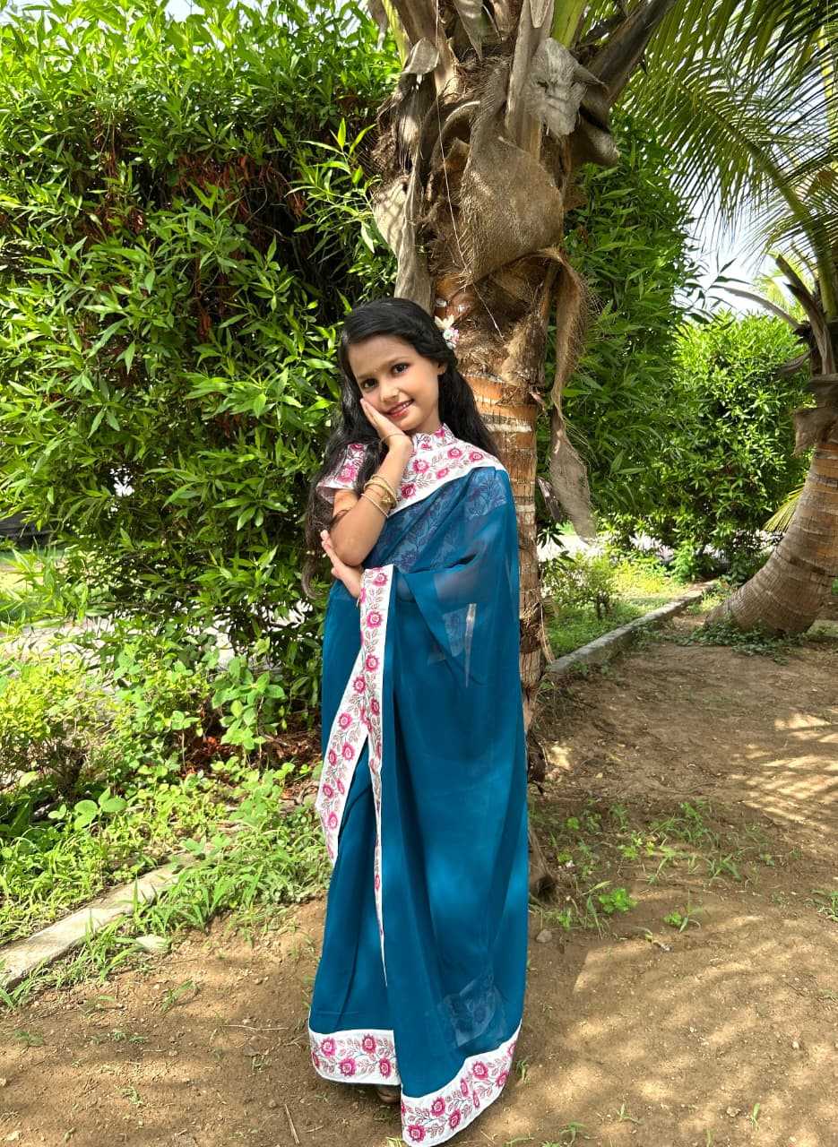 Ynf Dola Silk KESH505 013 Kids Wear Wholesale Kids Saree Dress Kids Festive Wear Kids Wedding Outfits Manufacturer- Kids Exports