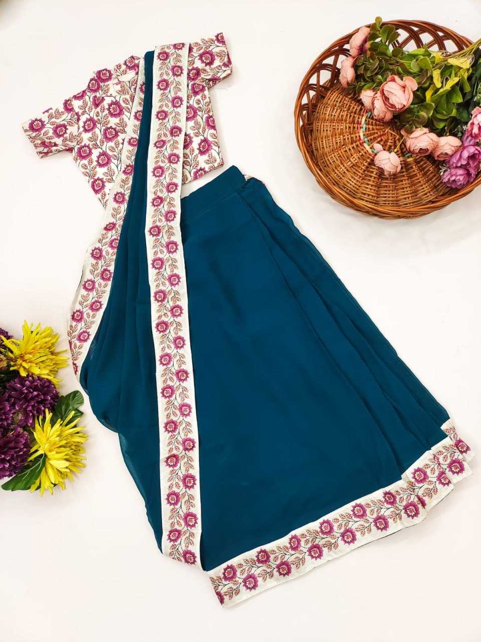 Ynf Dola Silk KESH505 013 Kids Wear Wholesale Kids Saree Dress Kids Festive Wear Kids Wedding Outfits Manufacturer- Kids Exports