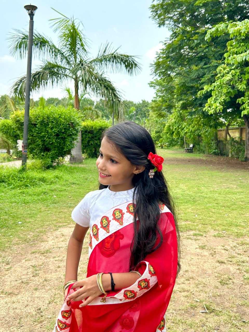 Ynf Dola Silk KESH505 014 Kids Wear Wholesale Kids Saree Dress Kids Festive Wear Kids Party Wear Ethnic Manufacturer- Kids Exports