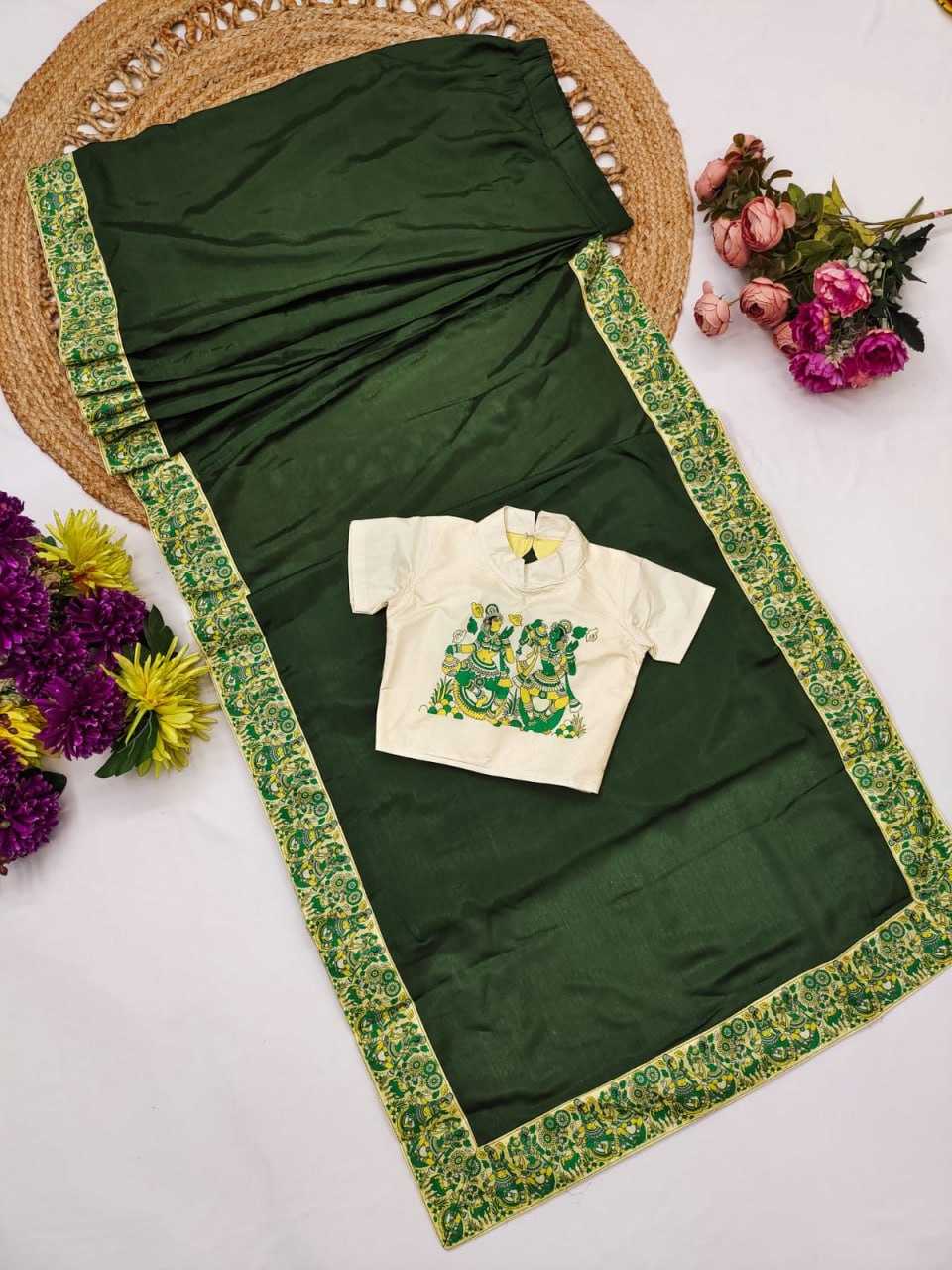 Ynf Dola Silk KESH505 018 Kids Wear Wholesale Kids Saree Dress Kids Festive Wear Kids Party Wear Ethnic Manufacturer- Kids Exports