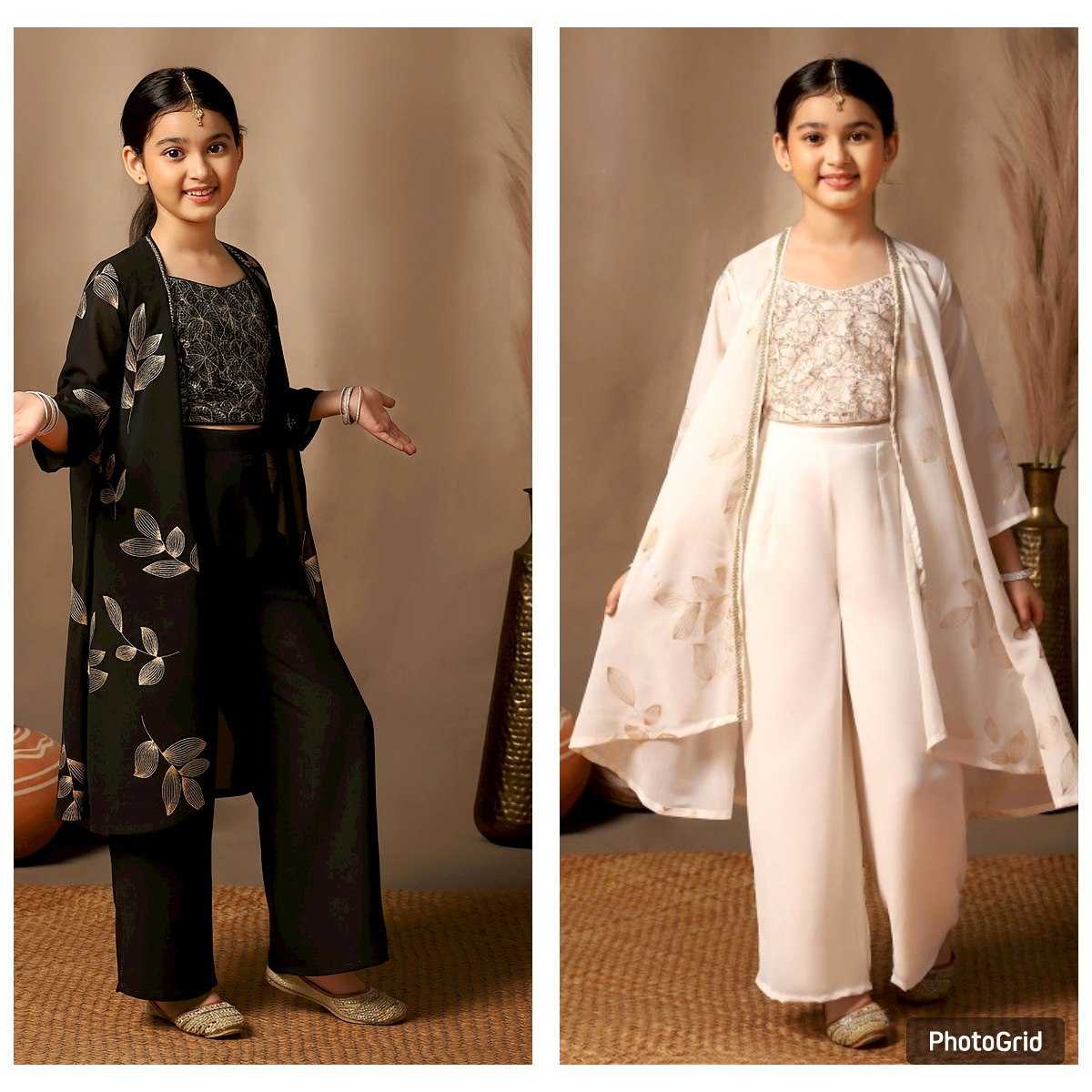 Ynf Georgette KESH642 027 Kids Wear Festive Collections Wholesale Kids Festive Wear Girls Ethnic Wear Kids Party Wear Ethnic Manufacturer- Kids Exports