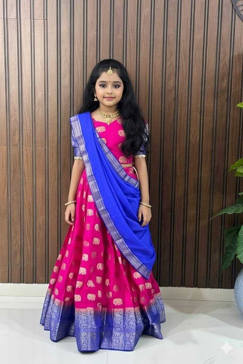 Ynf Heavy Silk KESH503 8143 Kids Wear Wholesale Kids Traditional Outfits Indian Wear For Kids Kids Lehenga Choli Manufacturer- Kids Exports