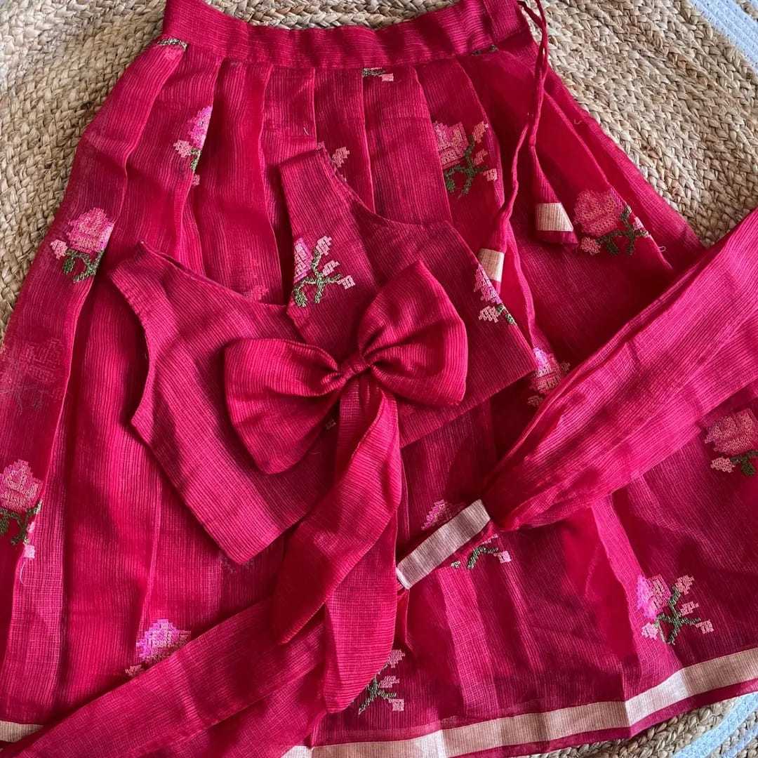 Ynf Kota Chex RIN235 Alisha Kids Wear Wholesale Kids Lehenga Embroidered Frock Kids Designer Frock Manufacturer- Kids Exports