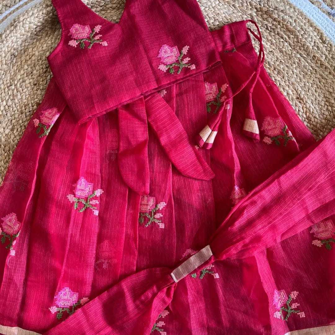 Ynf Kota Chex RIN235 Alisha Kids Wear Wholesale Kids Lehenga Embroidered Frock Kids Designer Frock Manufacturer- Kids Exports