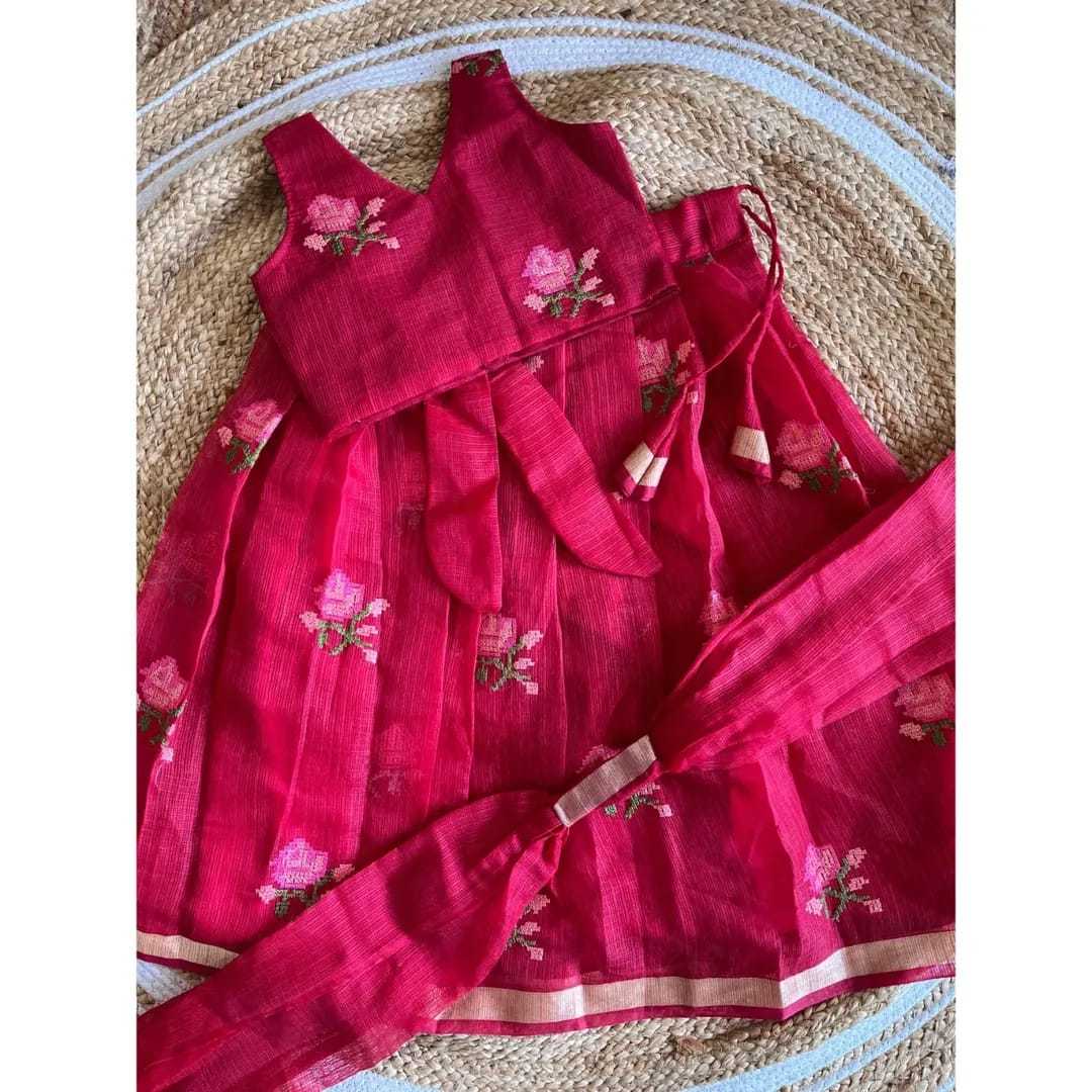 Ynf Kota Chex RIN235 Alisha Kids Wear Wholesale Kids Lehenga Embroidered Frock Kids Designer Frock Manufacturer- Kids Exports