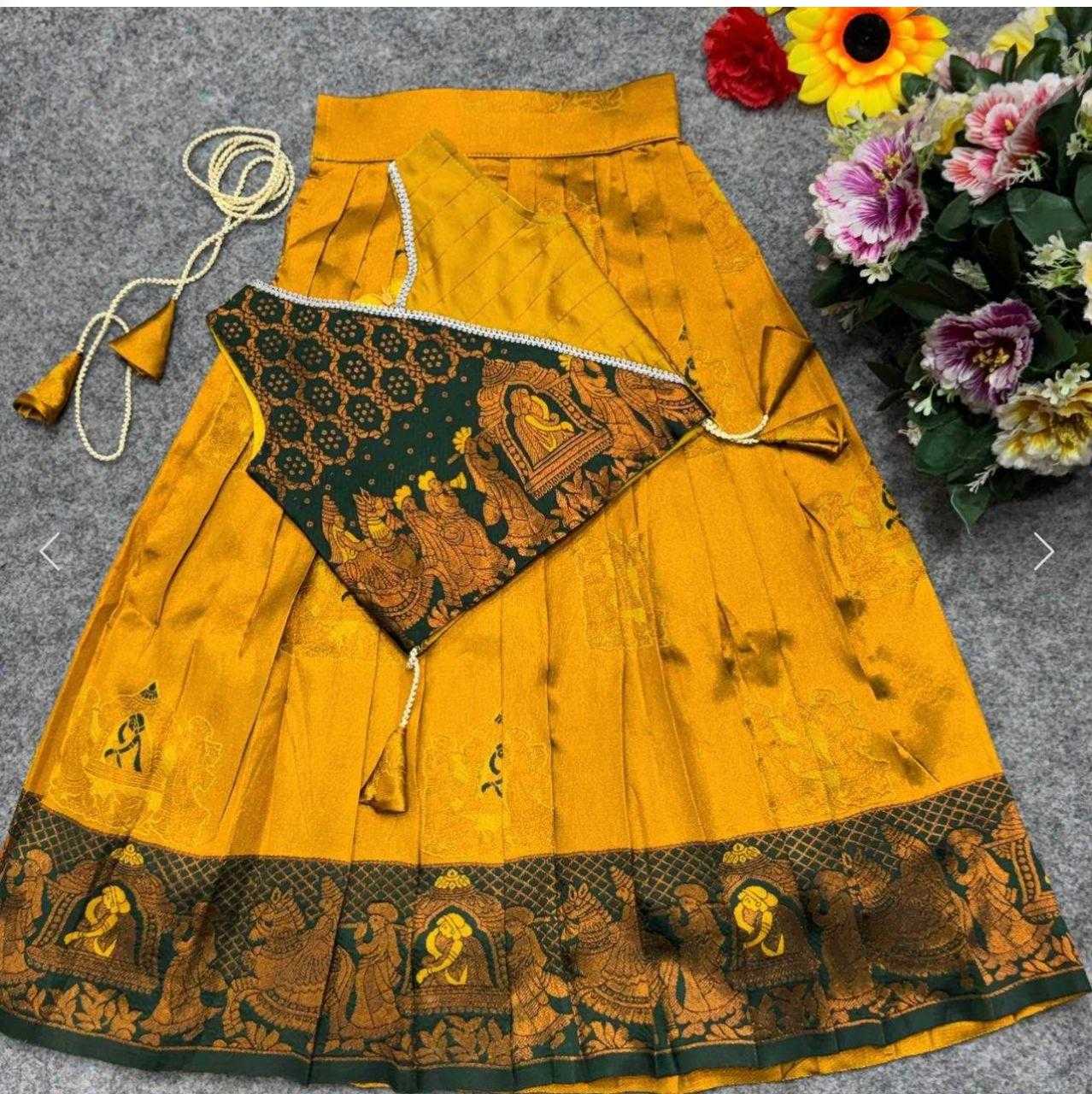 Ynf Lichi Silk KESH503 8157 Kids Wear Wholesale Kids Traditional Outfits Indian Wear For Kids Kids Lehenga Choli Manufacturer- Kids Exports