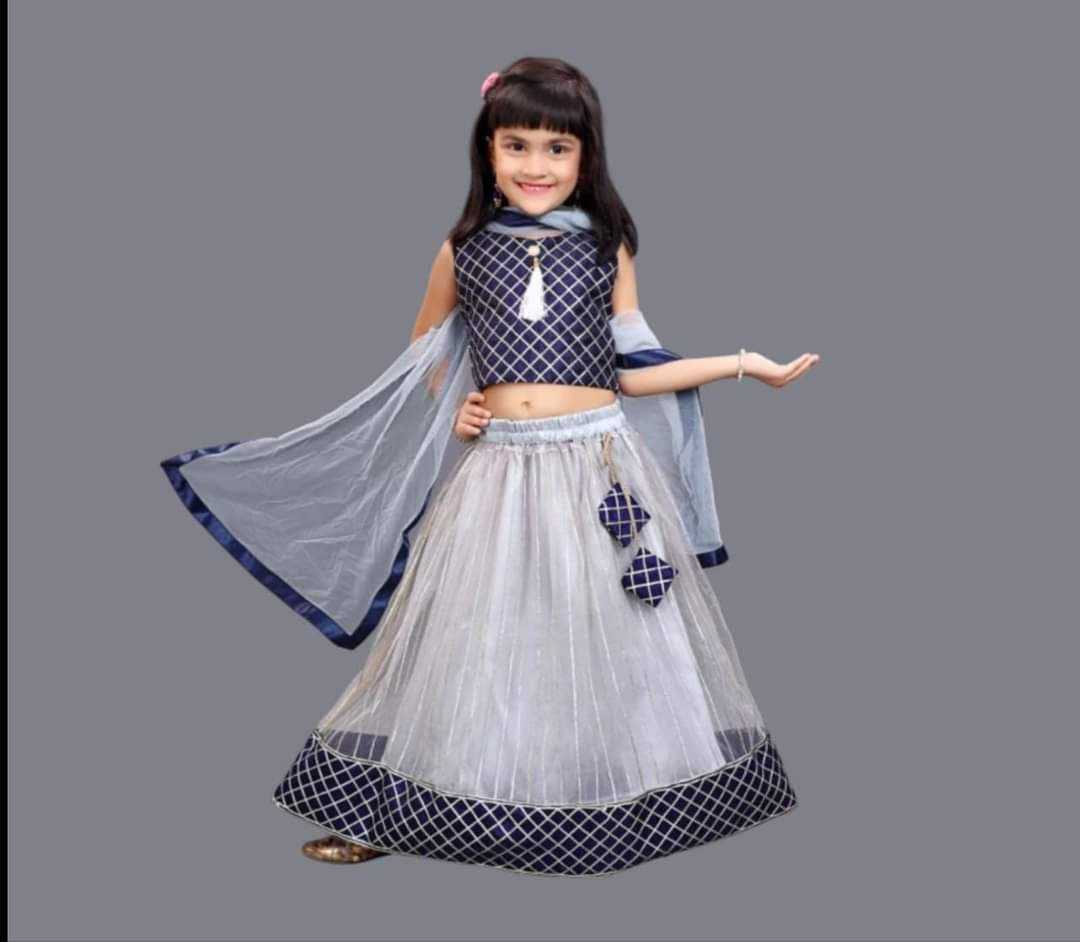 Ynf Net KESH461 194 Kids Wear Wholesale Kids Lehenga Kids Navratri Outfits Kids Party Wear Ethnic Manufacturer- Kids Exports