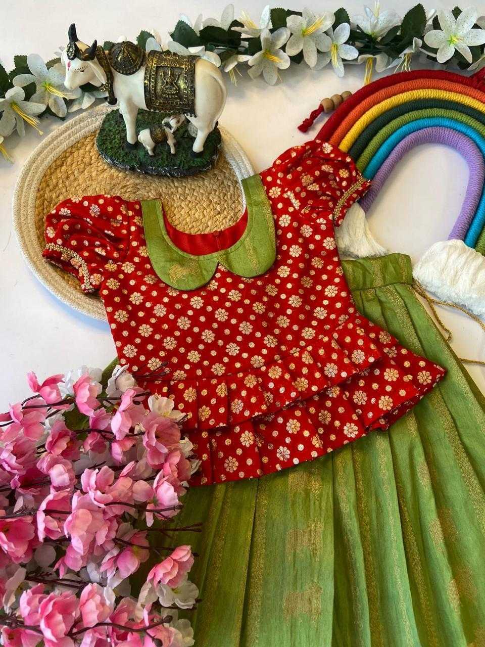 Ynf Russian Silk KESH503 8084 Kids Wear Wholesale Indian Wear For Kids Kids Lehenga Choli Kids Festive Wear Manufacturer- Kids Exports