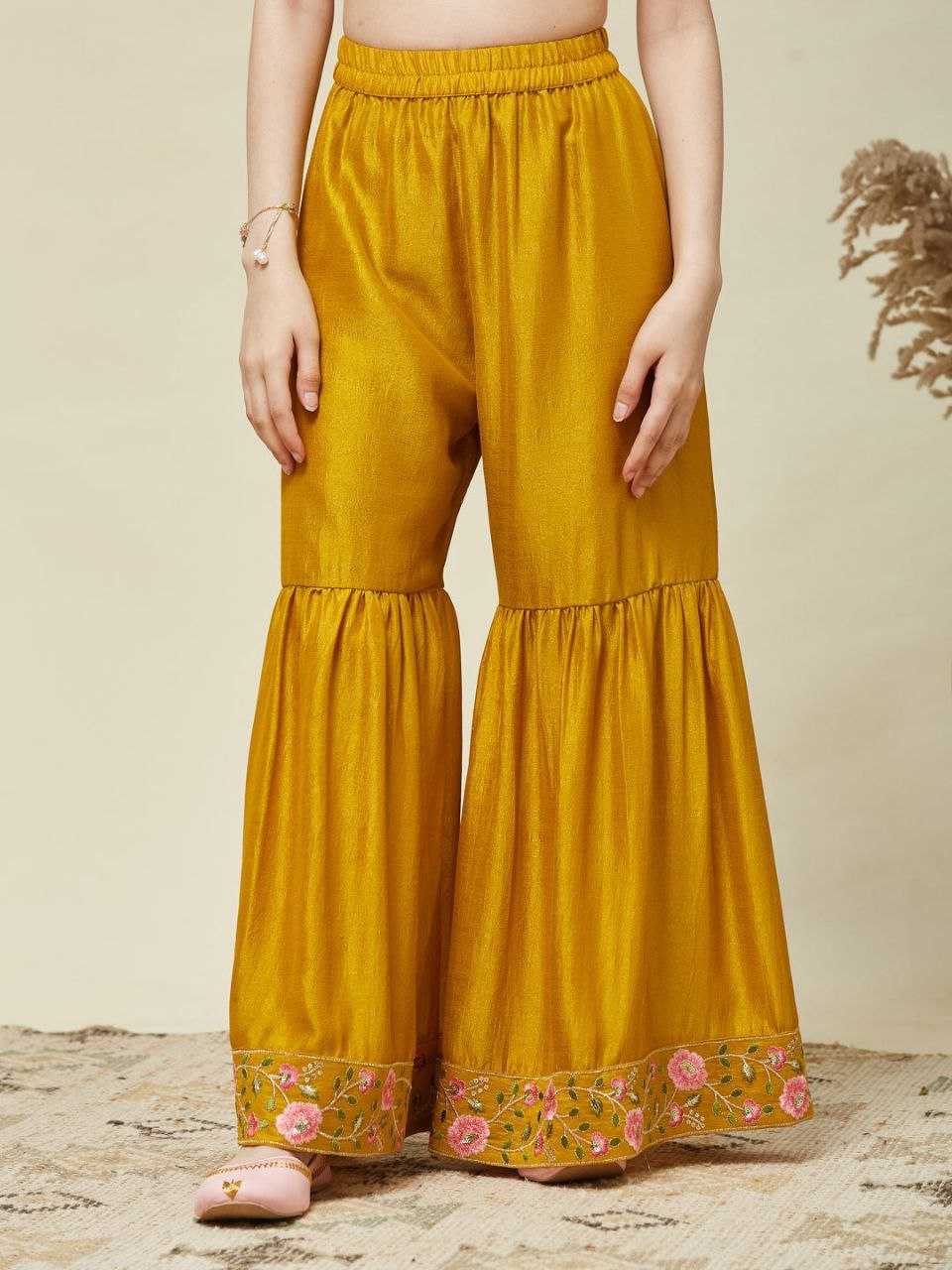 Ynf Silk KESH642 UMA Kids Wear Festive Collections Wholesale Kids Sharara Kids Festive Wear Kids Wedding Outfits Manufacturer- Kids Exports