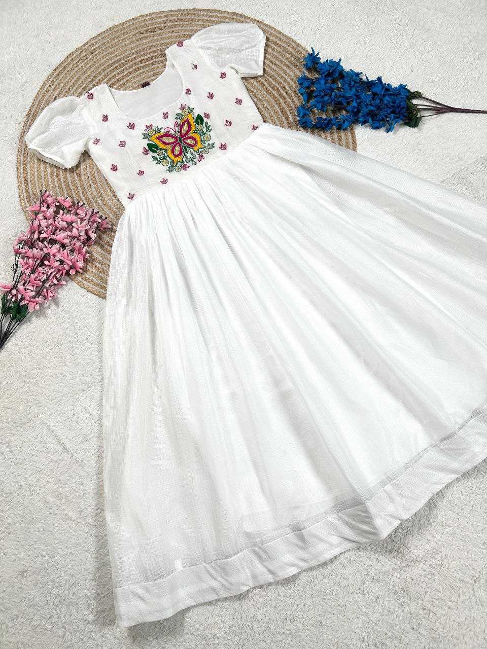 Ynf Soft Cotton KESH619 Resham Kids Wear Wholesale Kids Gown Kids Frocks Girls Frock Manufacturer- Kids Exports