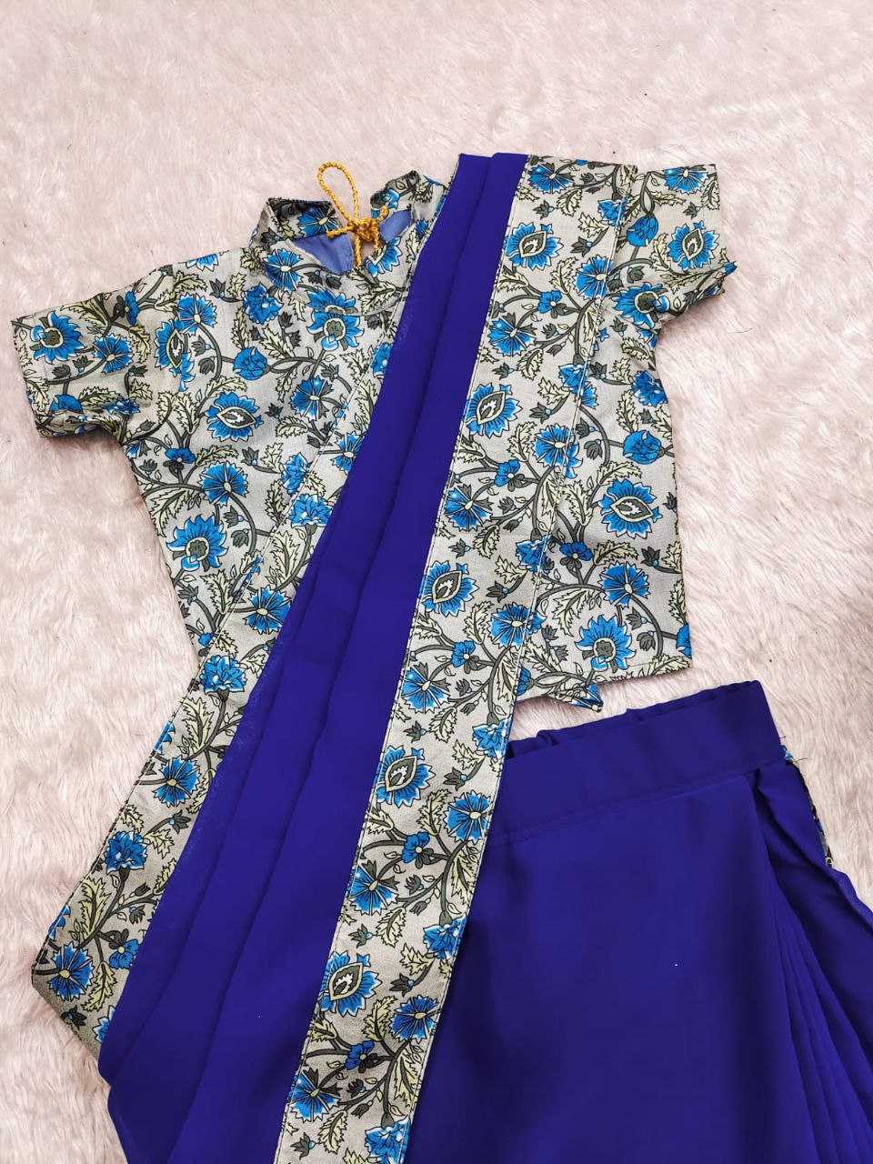 Ynf Soft Dola KESH505 002 Kids Wear Wholesale Kids Saree Dress Kids Festive Wear Kids Party Wear Ethnic Manufacturer- Kids Exports