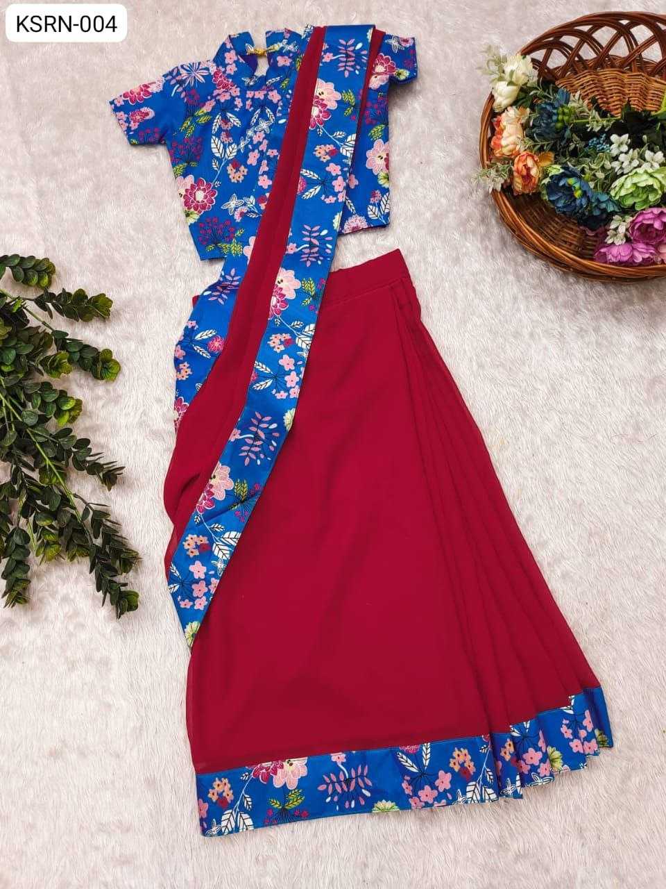 Ynf Soft Dola KESH505 004 Kids Wear Wholesale Kids Saree Dress Kids Traditional Outfits Girls Ethnic Wear Manufacturer- Kids Exports