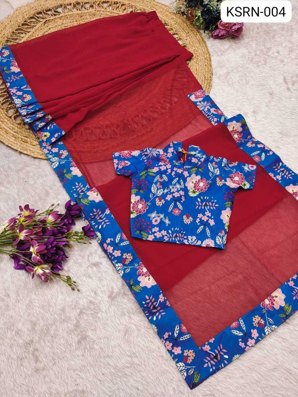 Ynf Soft Dola KESH505 004 Kids Wear Wholesale Kids Saree Dress Kids Traditional Outfits Girls Ethnic Wear Manufacturer- Kids Exports