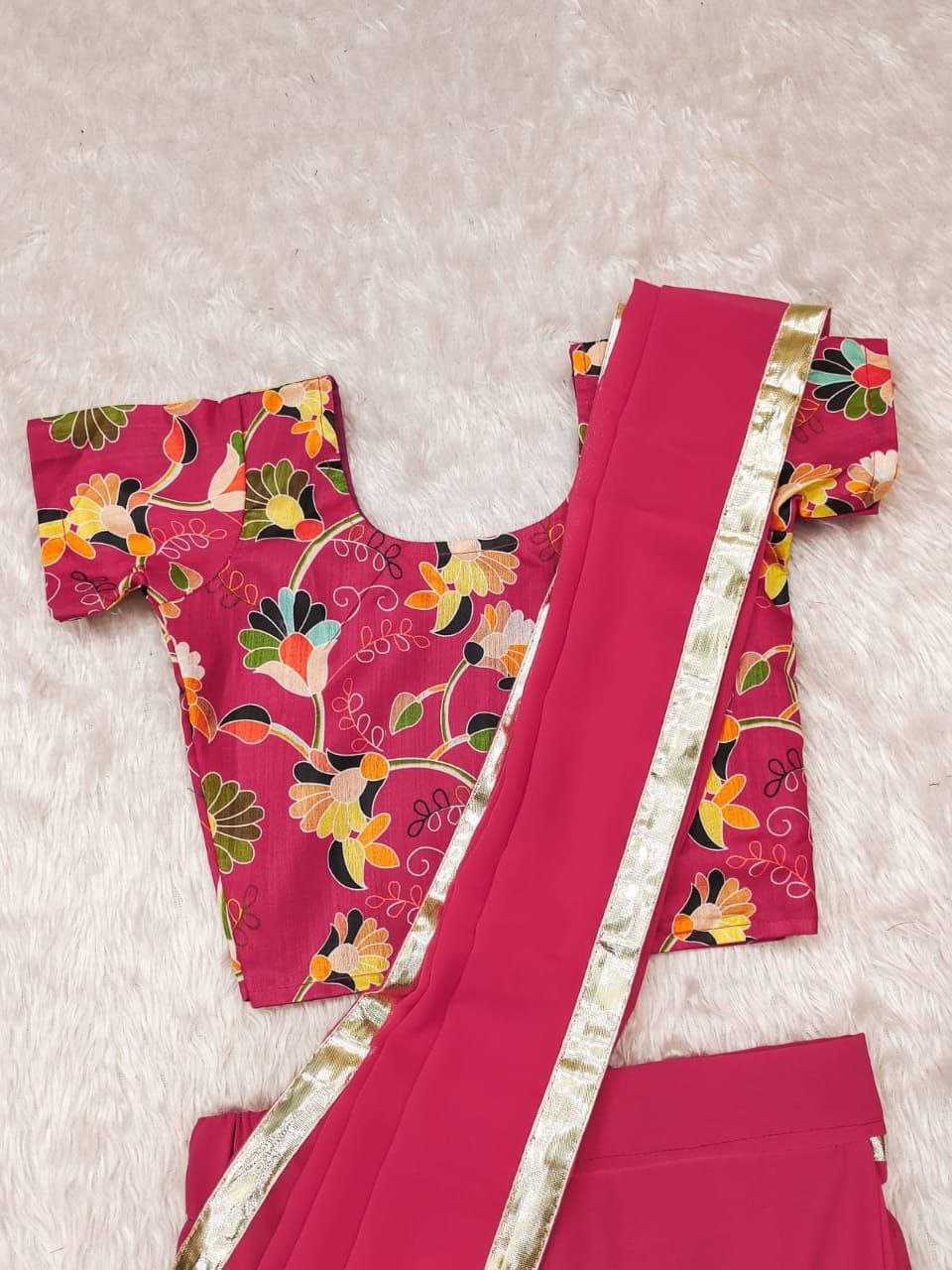 Ynf Soft Dola KESH505 007 Kids Wear Wholesale Kids Saree Dress Kids Festive Wear Kids Party Wear Ethnic Manufacturer- Kids Exports