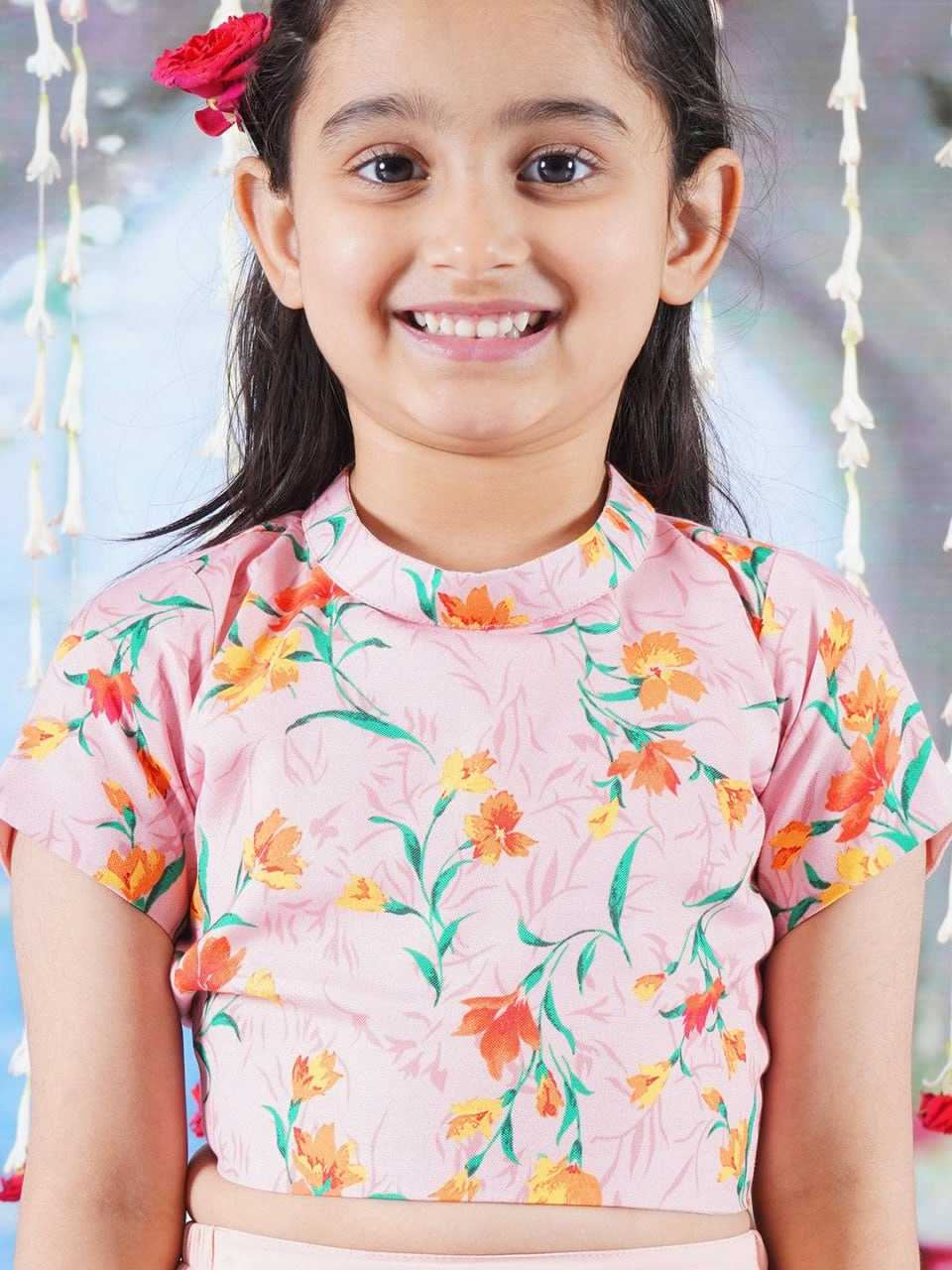 Ynf Soft Dola KESH505 009 Kids Wear Wholesale Kids Saree Dress Kids Ethnic Wear Kids Festive Wear Manufacturer- Kids Exports