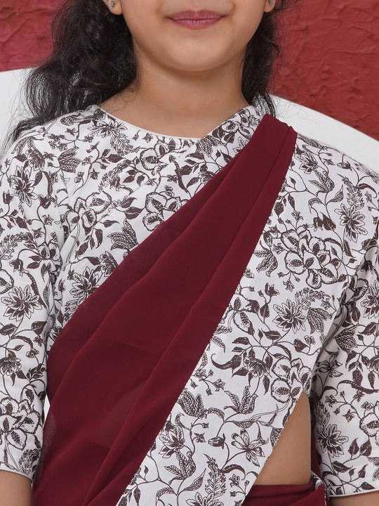 Ynf Soft Dola KESH505 010 Kids Wear Wholesale Kids Saree Dress Kids Festive Wear Kids Party Wear Ethnic Manufacturer- Kids Exports