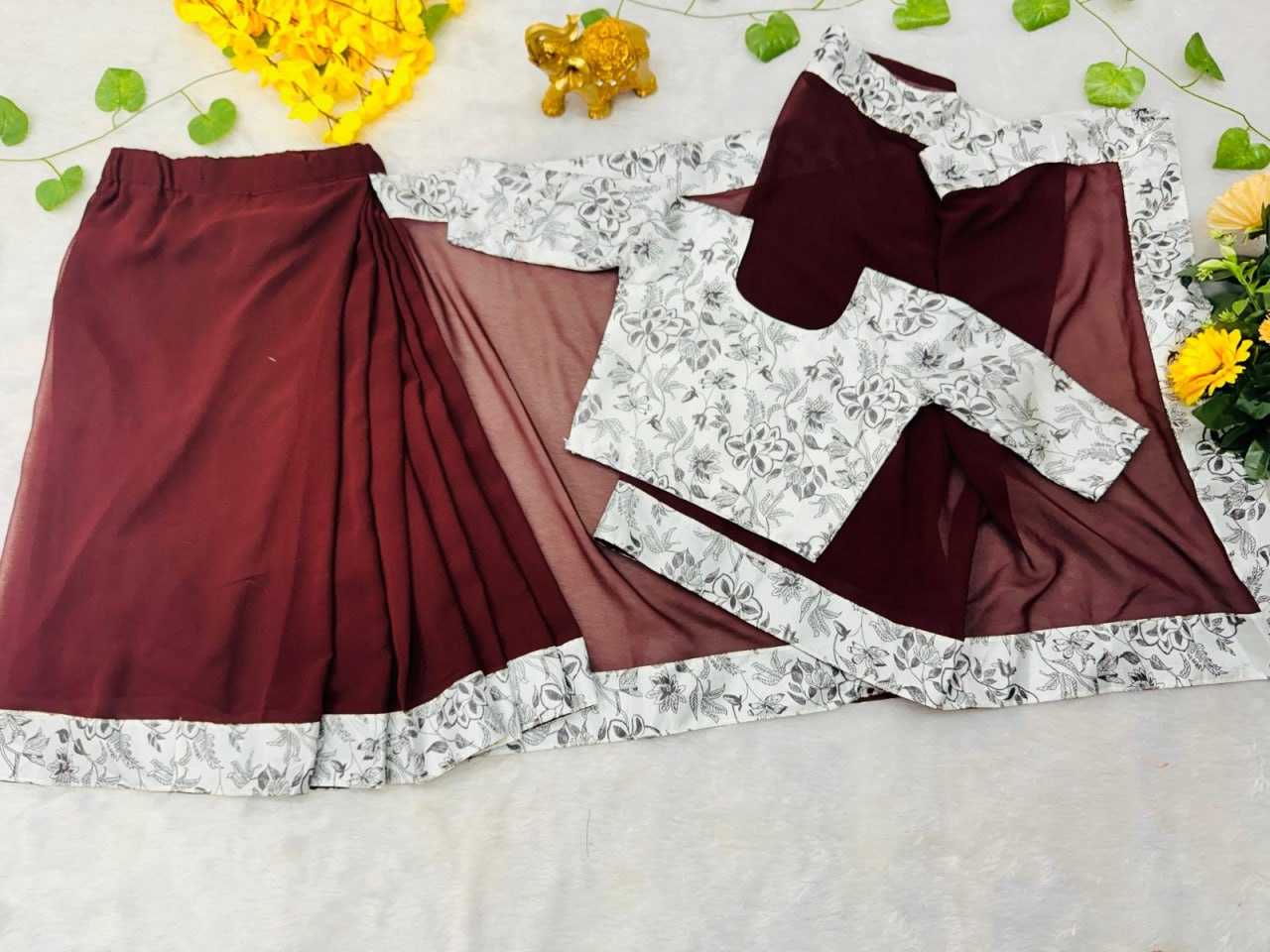 Ynf Soft Dola KESH505 010 Kids Wear Wholesale Kids Saree Dress Kids Festive Wear Kids Party Wear Ethnic Manufacturer- Kids Exports