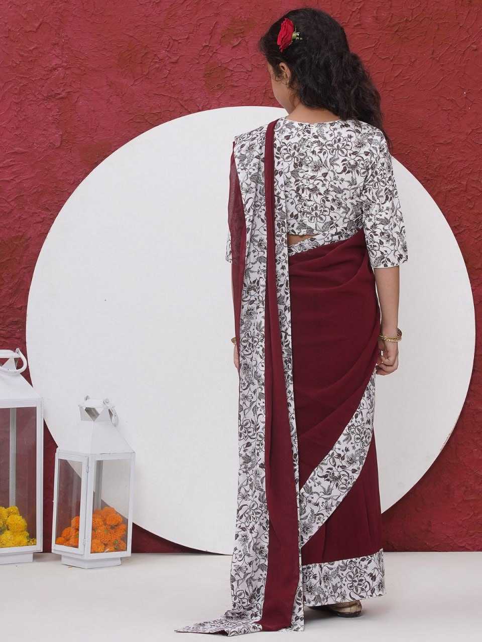 Ynf Soft Dola KESH505 010 Kids Wear Wholesale Kids Saree Dress Kids Festive Wear Kids Party Wear Ethnic Manufacturer- Kids Exports