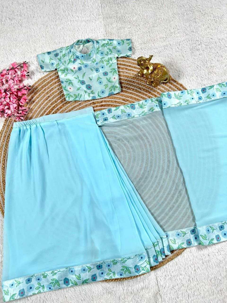 Ynf Soft Dola KESH505 ADITI Kids Wear Wholesale Kids Saree Dress Kids Festive Wear Kids Party Wear Ethnic Manufacturer- Kids Exports