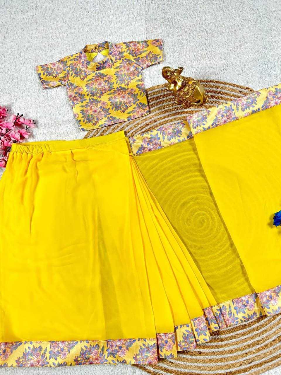 Ynf Soft Dola KESH505 ADITI Kids Wear Wholesale Kids Saree Dress Kids Festive Wear Kids Party Wear Ethnic Manufacturer- Kids Exports