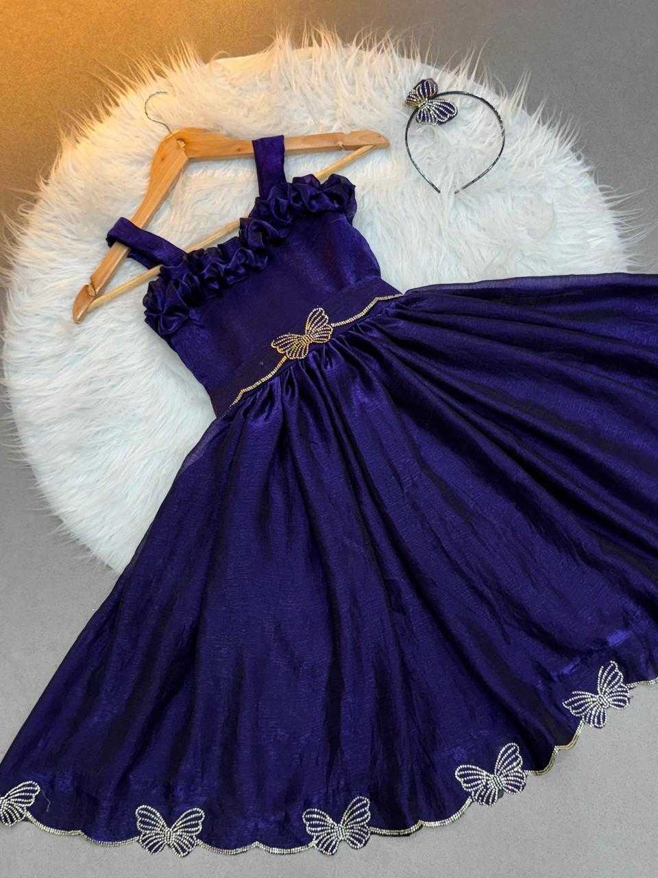 Ynf Space Silk KESH503 8119 Kids Wear Wholesale Kids Frocks Kids Designer Frock Kids Party Wear Ethnic Manufacturer- Kids Exports