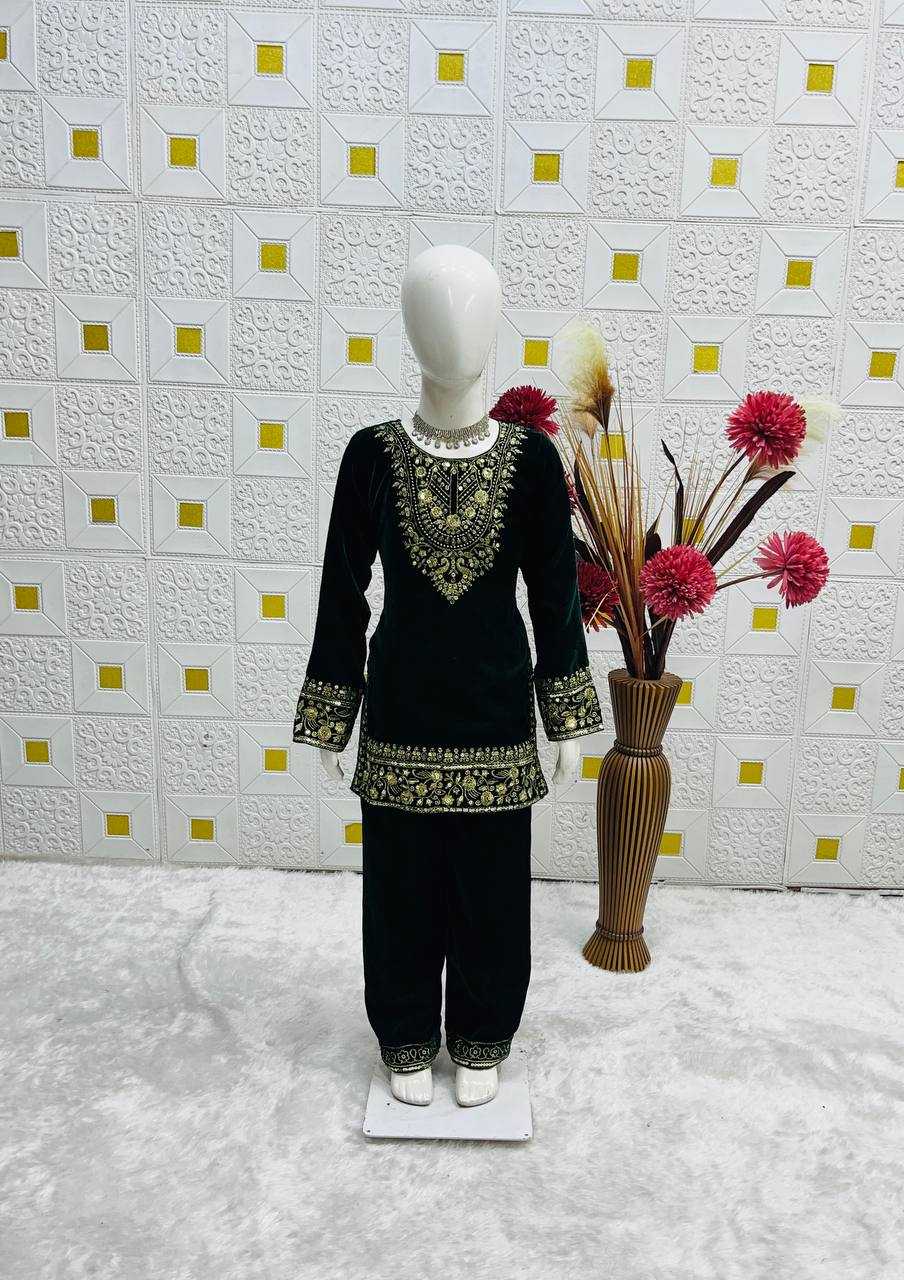 Ynf Velvet KESH415 236 Kids Wear Wholesale Kids Top & Pant Girls Kurti Kids Ethnic Wear Manufacturer- Kids Exports