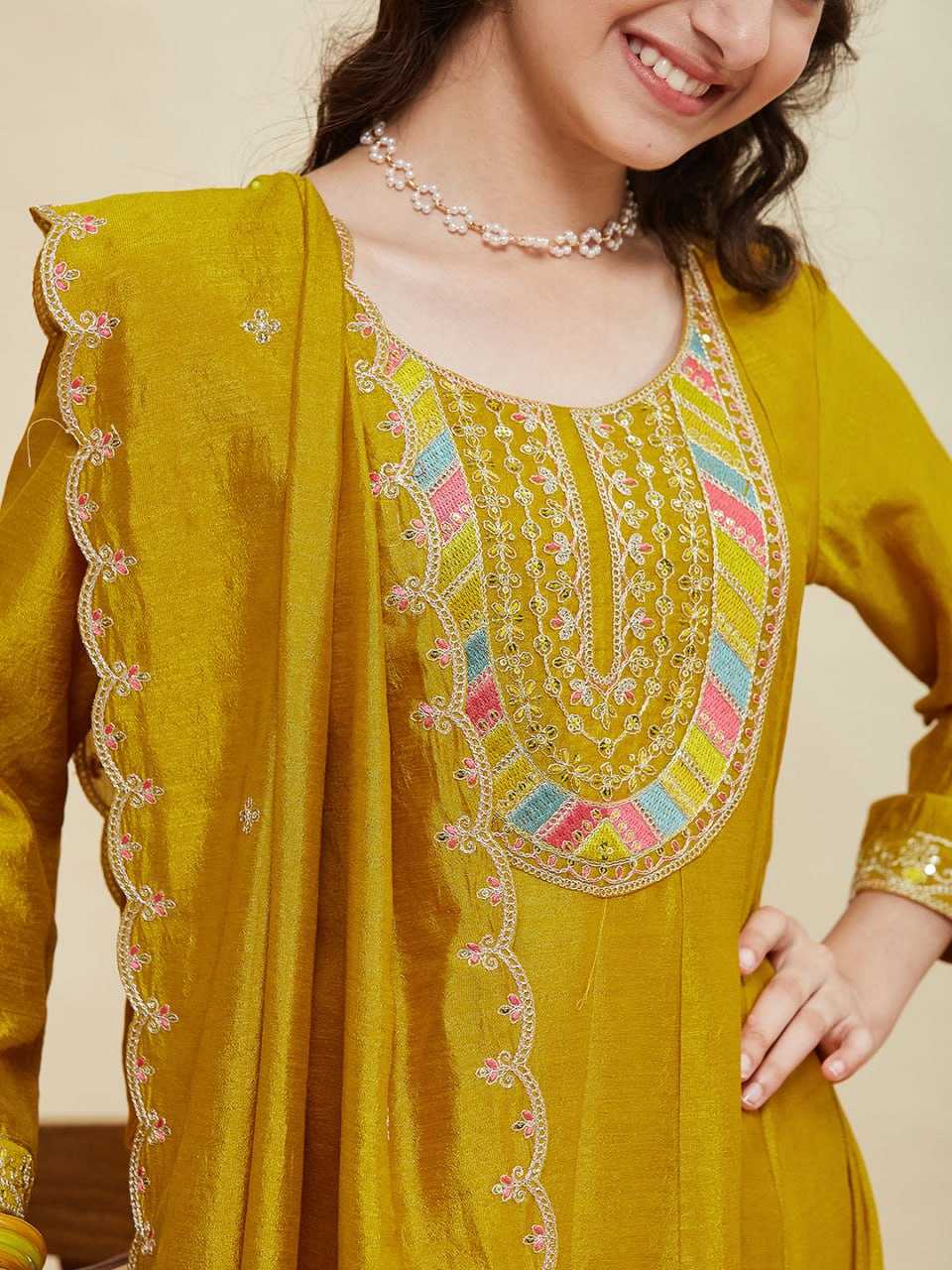 Ynf Vichitra Silk KESH642 ??? Kids Wear Wholesale Girls Kurti Kids Traditional Outfits Kids Anarkali Suits Manufacturer- Kids Exports