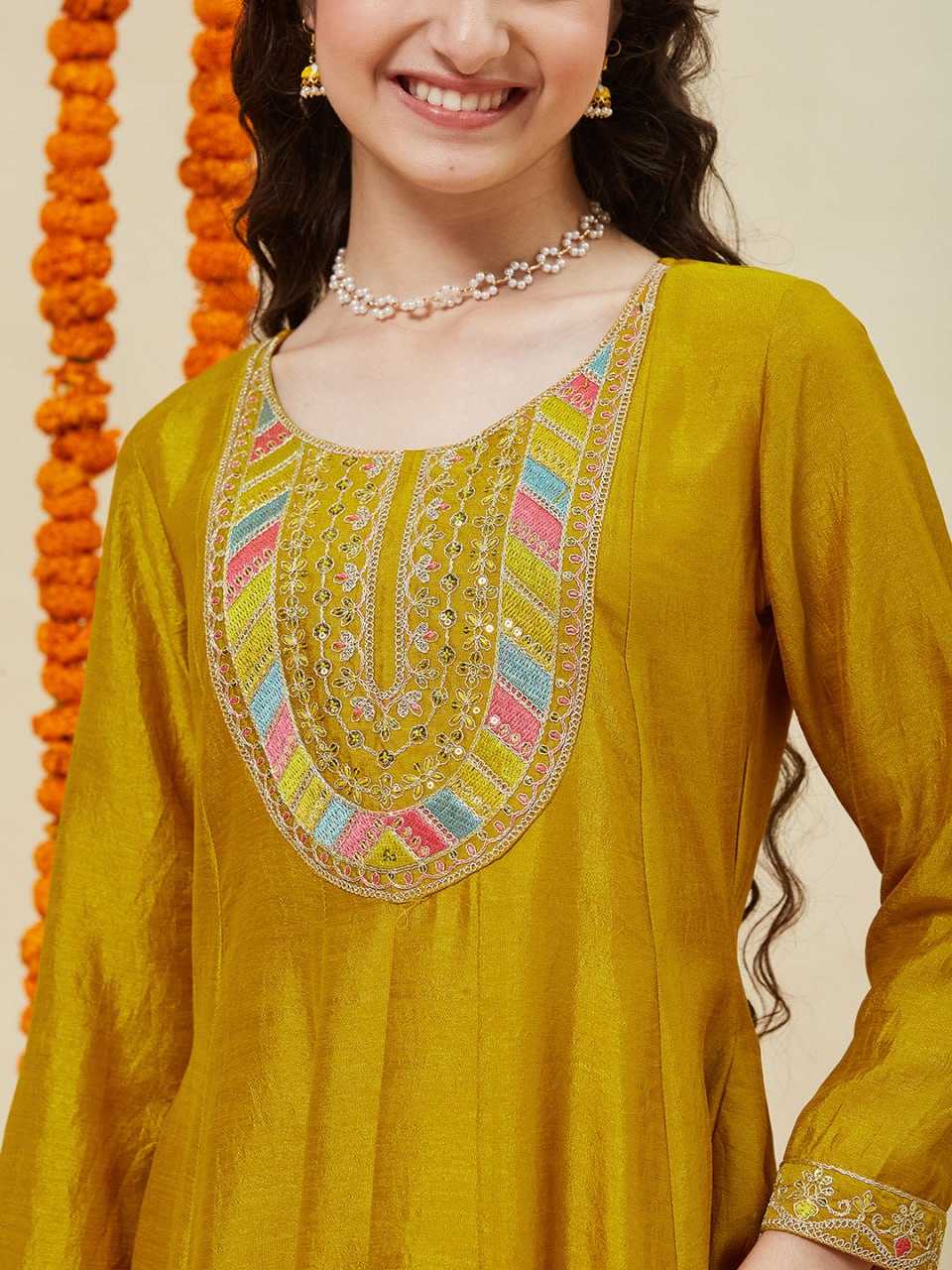 Ynf Vichitra Silk KESH642 ??? Kids Wear Wholesale Girls Kurti Kids Traditional Outfits Kids Anarkali Suits Manufacturer- Kids Exports