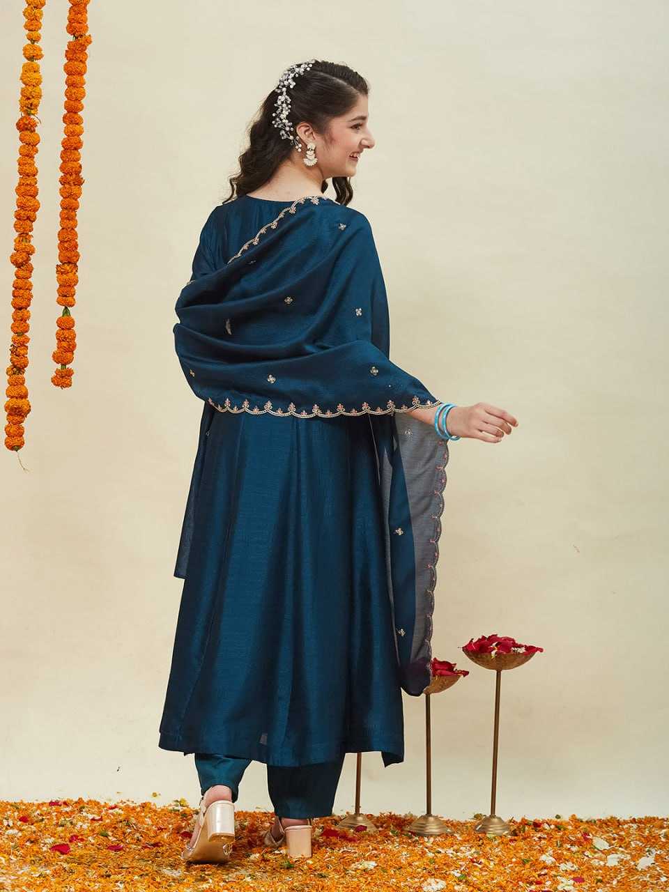 Ynf Vichitra Silk KESH642 ??? Kids Wear Wholesale Girls Kurti Kids Traditional Outfits Kids Anarkali Suits Manufacturer- Kids Exports