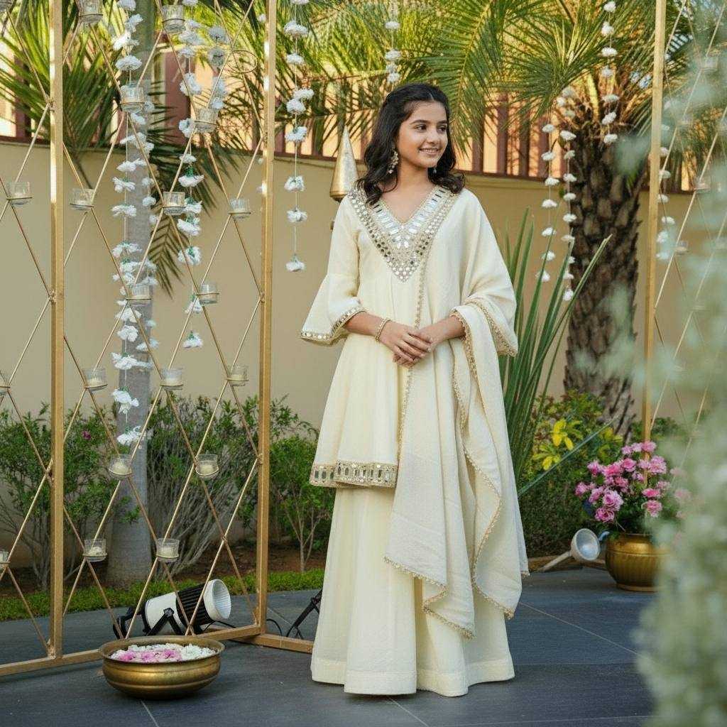 Ynf Zari Silk KESH415 235 Kids Wear Wholesale Girls Kurti Kids Traditional Outfits Kids Festive Wear Manufacturer- Kids Exports