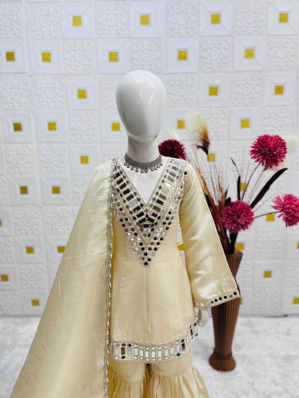 Ynf Zari Silk KESH415 235 Kids Wear Wholesale Girls Kurti Kids Traditional Outfits Kids Festive Wear Manufacturer- Kids Exports